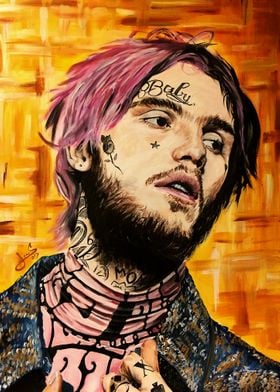 LIL PEEP portrait painting