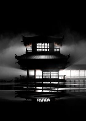 Pagoda in the mist