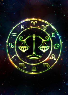 Zodiac glowing Libra