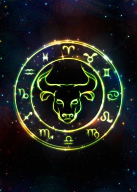 Zodiac glowing Taurus