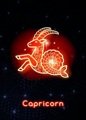 Zodiac red Capricorn