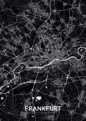 Frankfurt map black