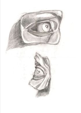 Gypsum eyes drawing