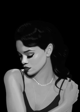 Rihanna BlacknWhite