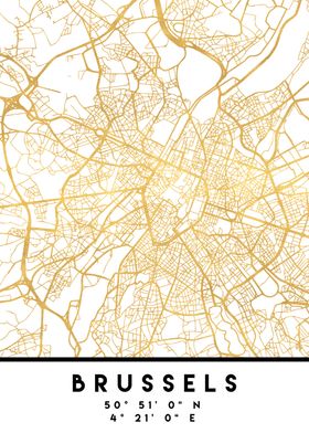 Brussels Map Belgium