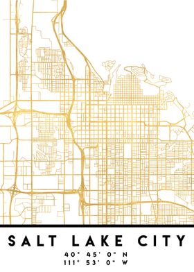 Salt Lake City Map Utah