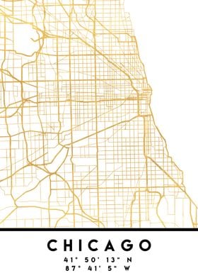 Chicago Map Illinois