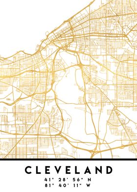 Cleveland Map Ohio