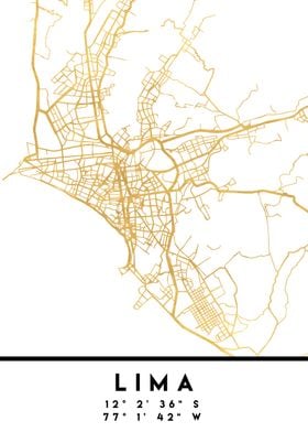 Lima Map Peru