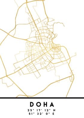 Doha Map Qatar