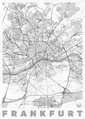 Frankfurt Map Line