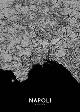 Napoli map BW