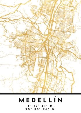 Medellin Map Colombia