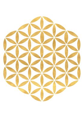 Flower of Life Gold