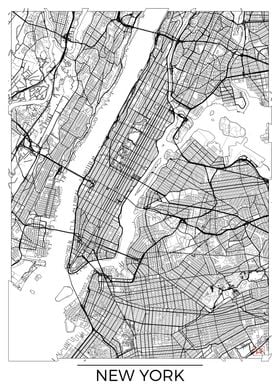 New York Map Manhattan