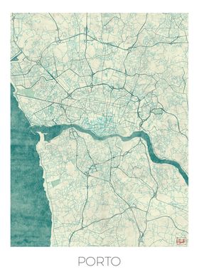 Porto Map Blue