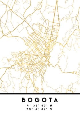 Bogota Map Colombia