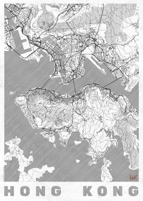 Hong Kong Map Line