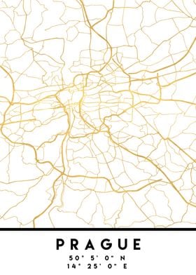 Prague Map Czech Republic