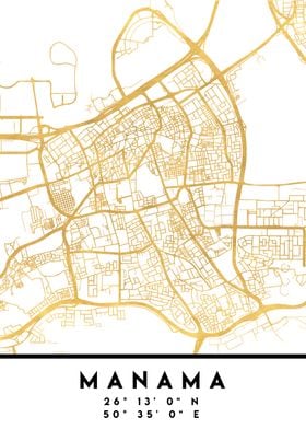 Manama Map Bahrain