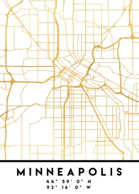 Minneapolis Map Minnesota