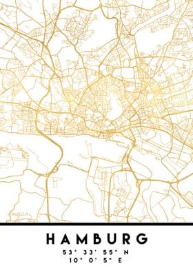 Hamburg Map Germany