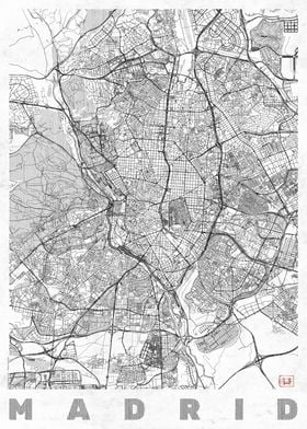 Madrid Map Line