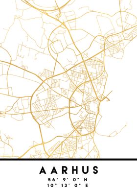 Aarhus Map Denmark