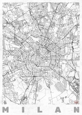 Milan Map Line