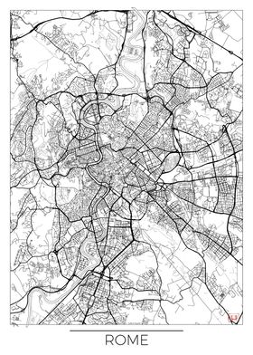 Rome Map White