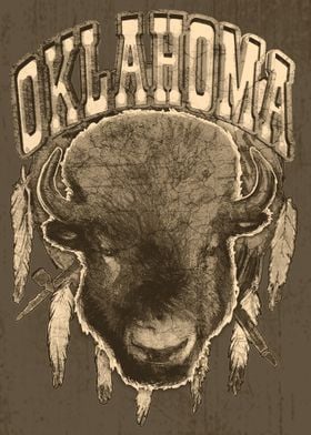 Oklahoma Bison Buffalo Tan