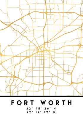 Fort Worth Map Texas