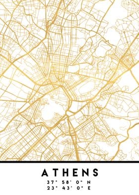 Athens Map Greece