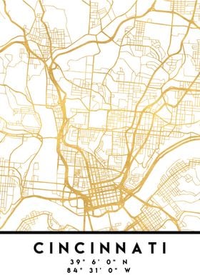 Cincinnati Map Ohio