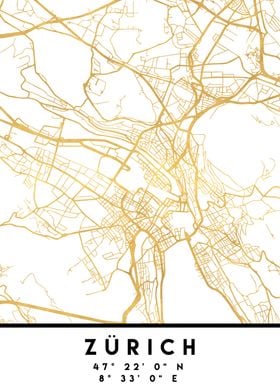 Zurich Map Switzerland