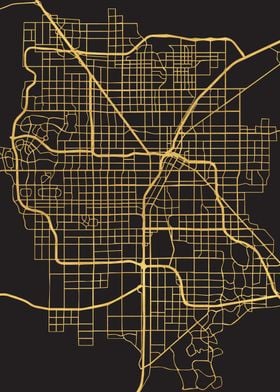 Las Vegas Map Nevada Gold