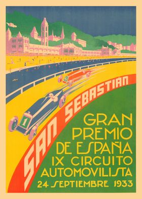 Gran Prix Premio San Sebastian Espana 1933