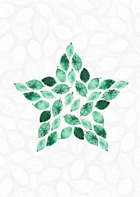 Green Leaf Star Pattern