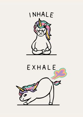 Inhale Exhale Unicorn