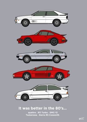Iconic 80s cars 