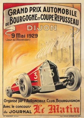 Grand Prix Bourgogne Dijon 9 Mai 1929