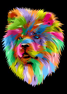 Rainbow Color Chow Chow 