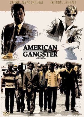American Gangster Full-Size Movie Poster Deluxe Framed with Denzel