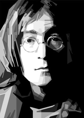 John Lennon Grayscale