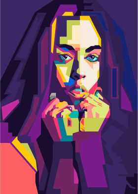 women scary in wpap popart