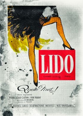 Paris Lido vintage poster