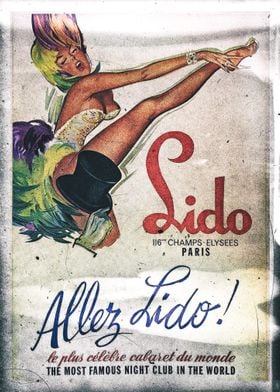 Paris Lido vintage poster