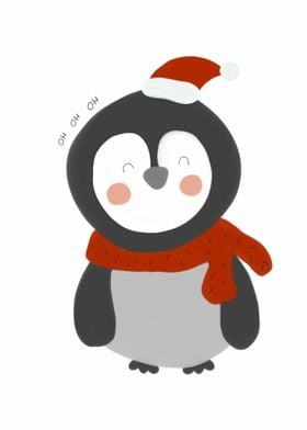 Penguin Santa Claus