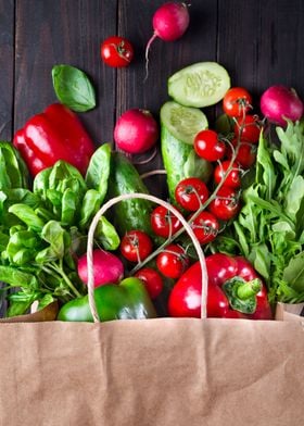 healthy vegetables table