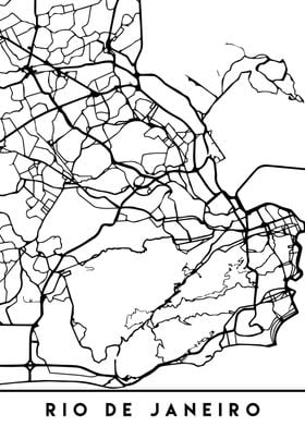 Rio de Janeiro Map Brazil